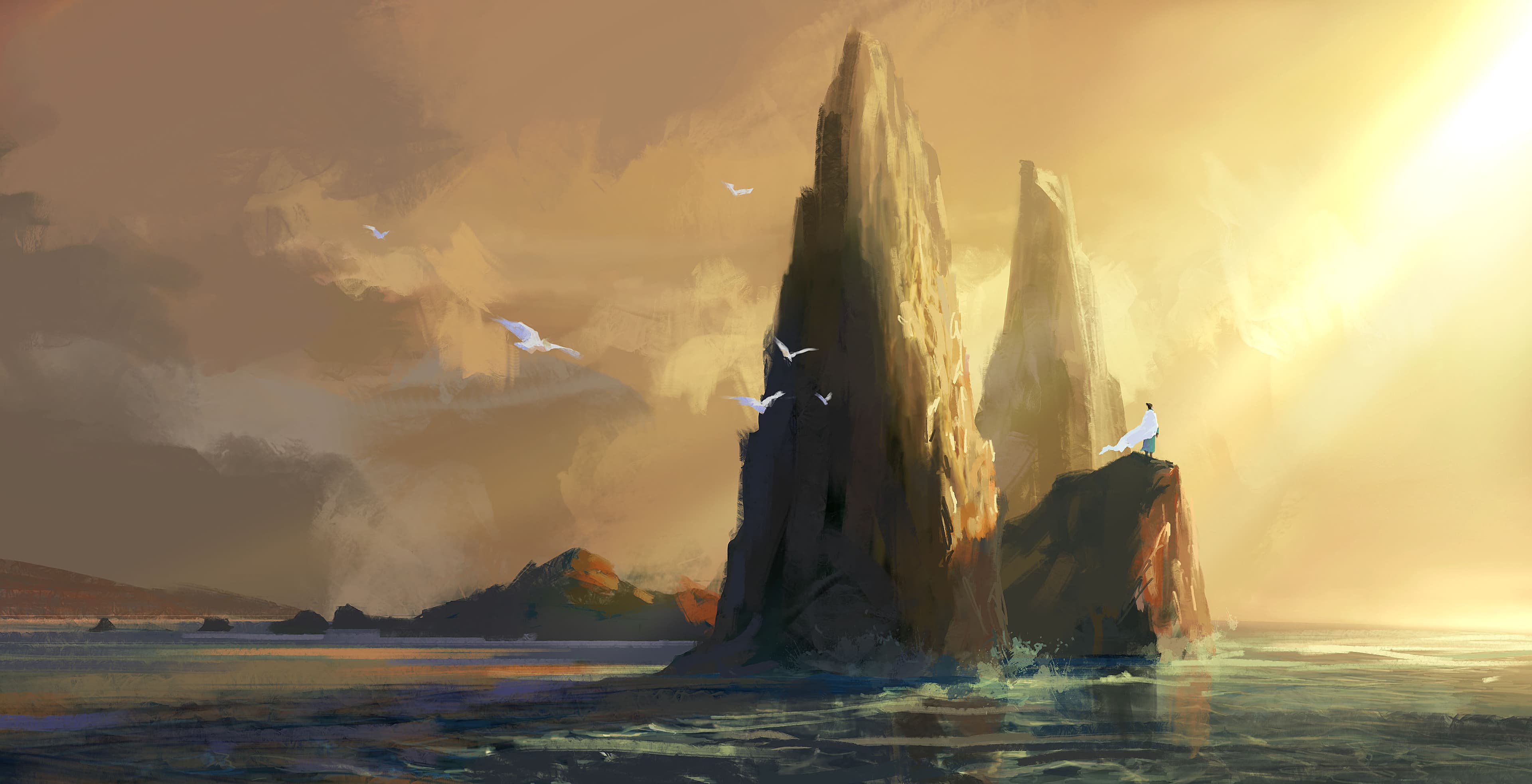 A wondrous fantasy landscape that invokes creativity and wonder